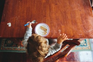 Toddler Eating Cereal, PDI